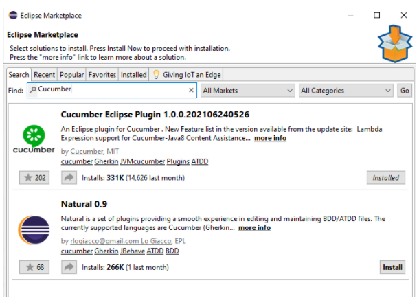Eclipse cucumber Plugin